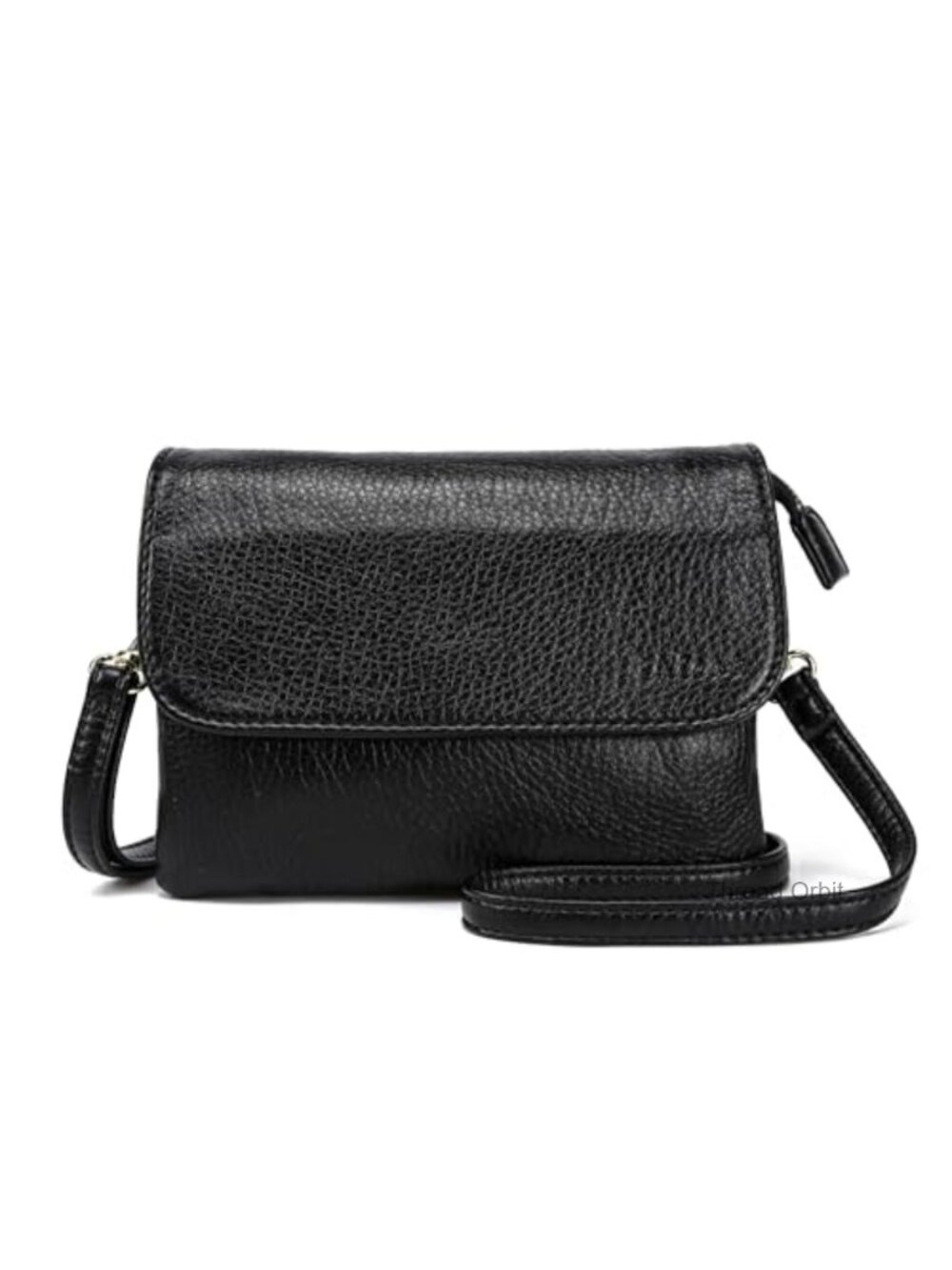 Vegan Leather Mini RFID Crossbody Bag with Card Slots, Adjustable Strap